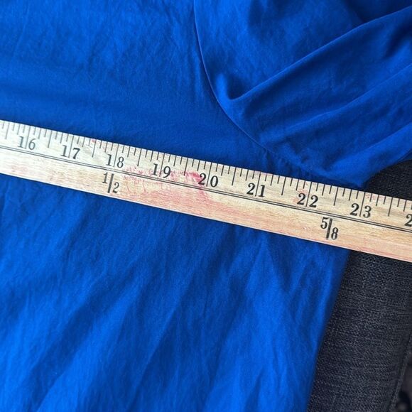 Zara Cobalt Blue Dress Ballon Sleeves Tiered Ruffle Mini Size XL - Picture 10 of 11